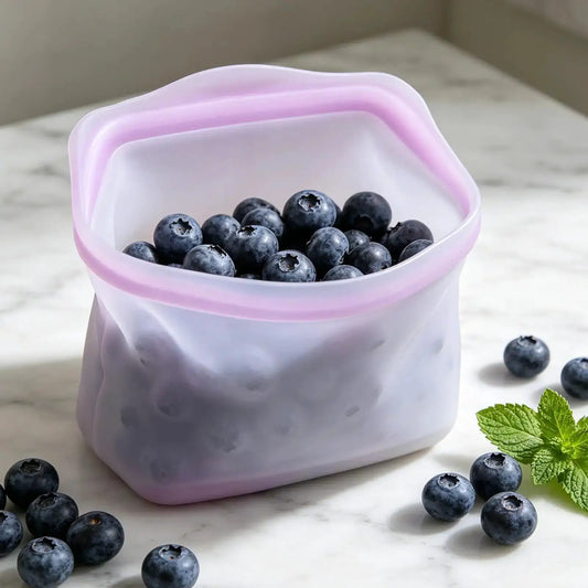 Silicone Food Storage Bags | Leakproof | Airtight Seal | Stand Up