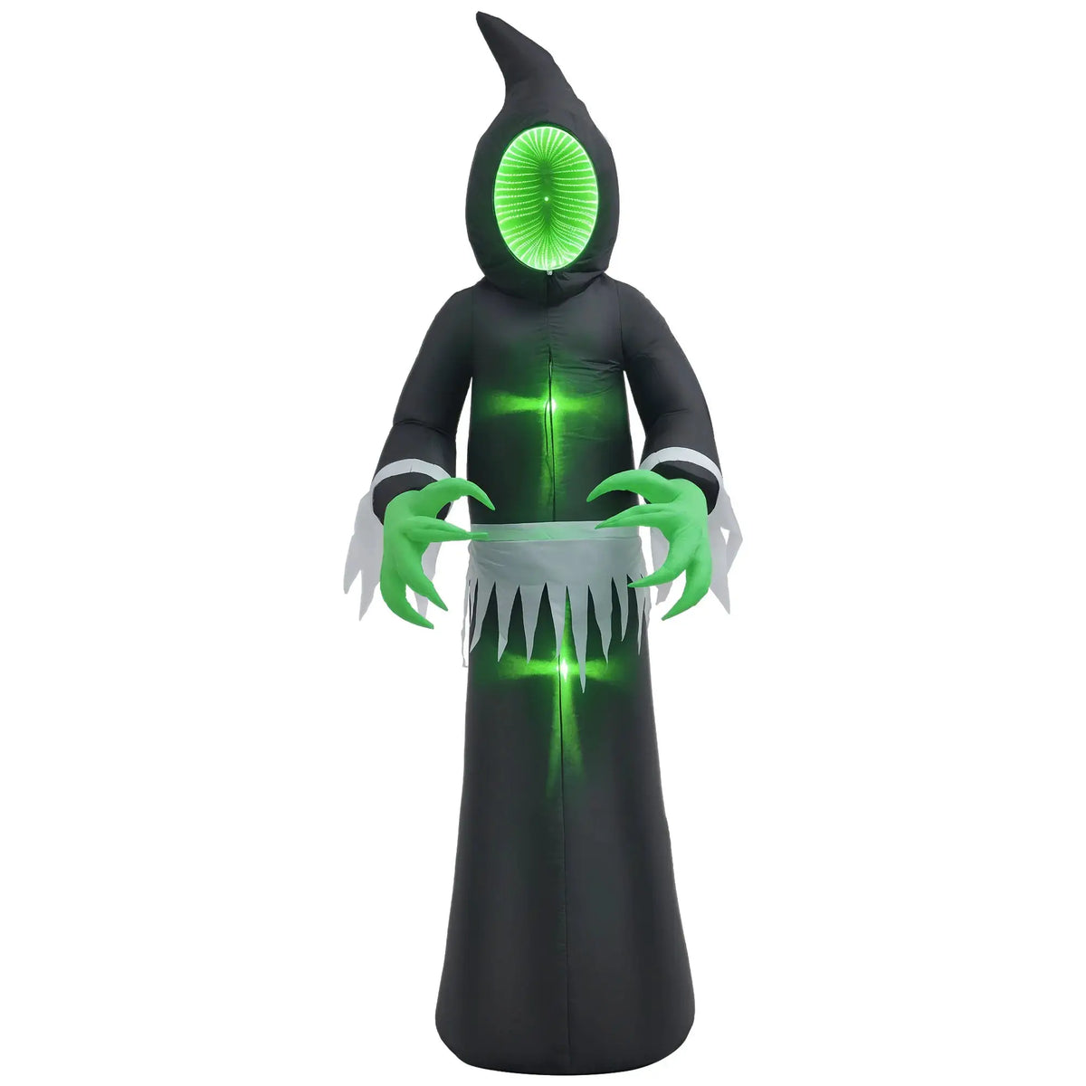 Inflatable Outdoor Ghost | Halloween Mirror Face | 8 Foot Height | Yard Decor