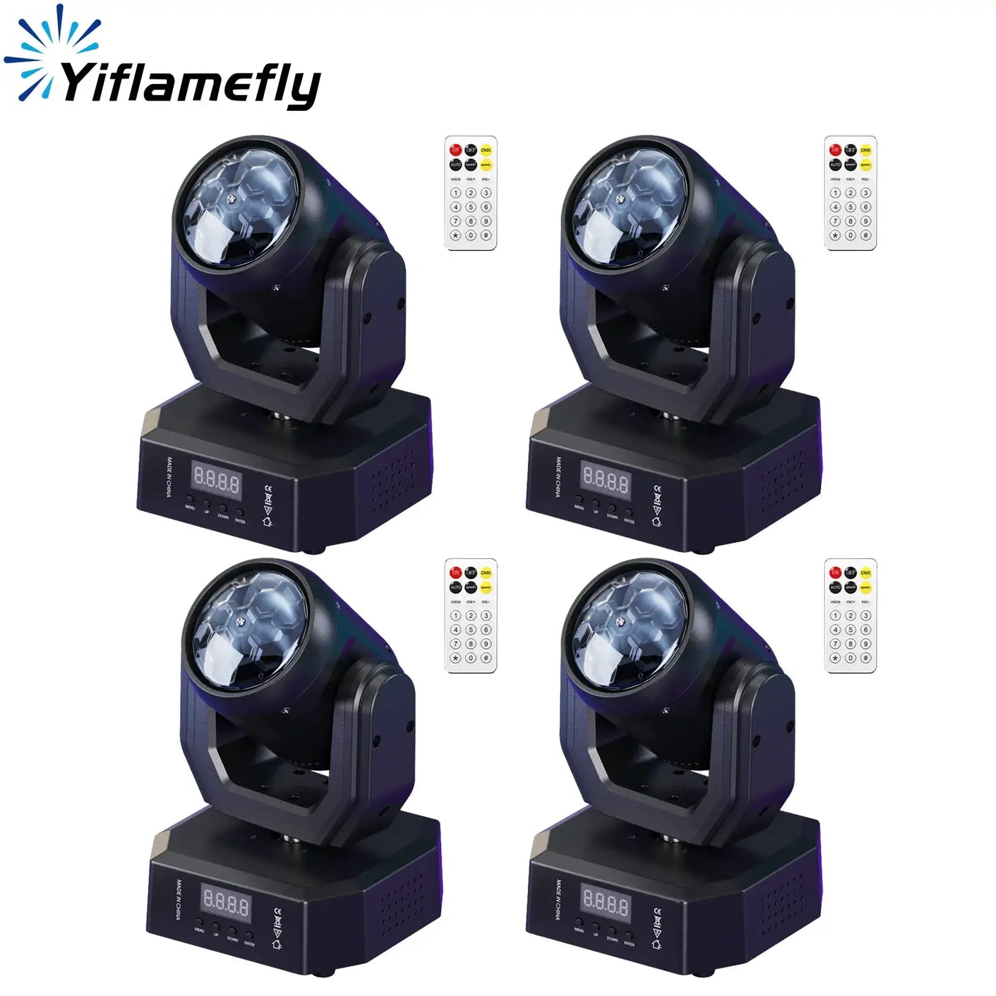 Yiflamefly 1/2/4Pcs Mini 30W Moving Head Beam Lights R/G/W/G/Y/Cyan LED Stage Lights With Magic Ball Effects For Party KTV Bar from PriceLows™