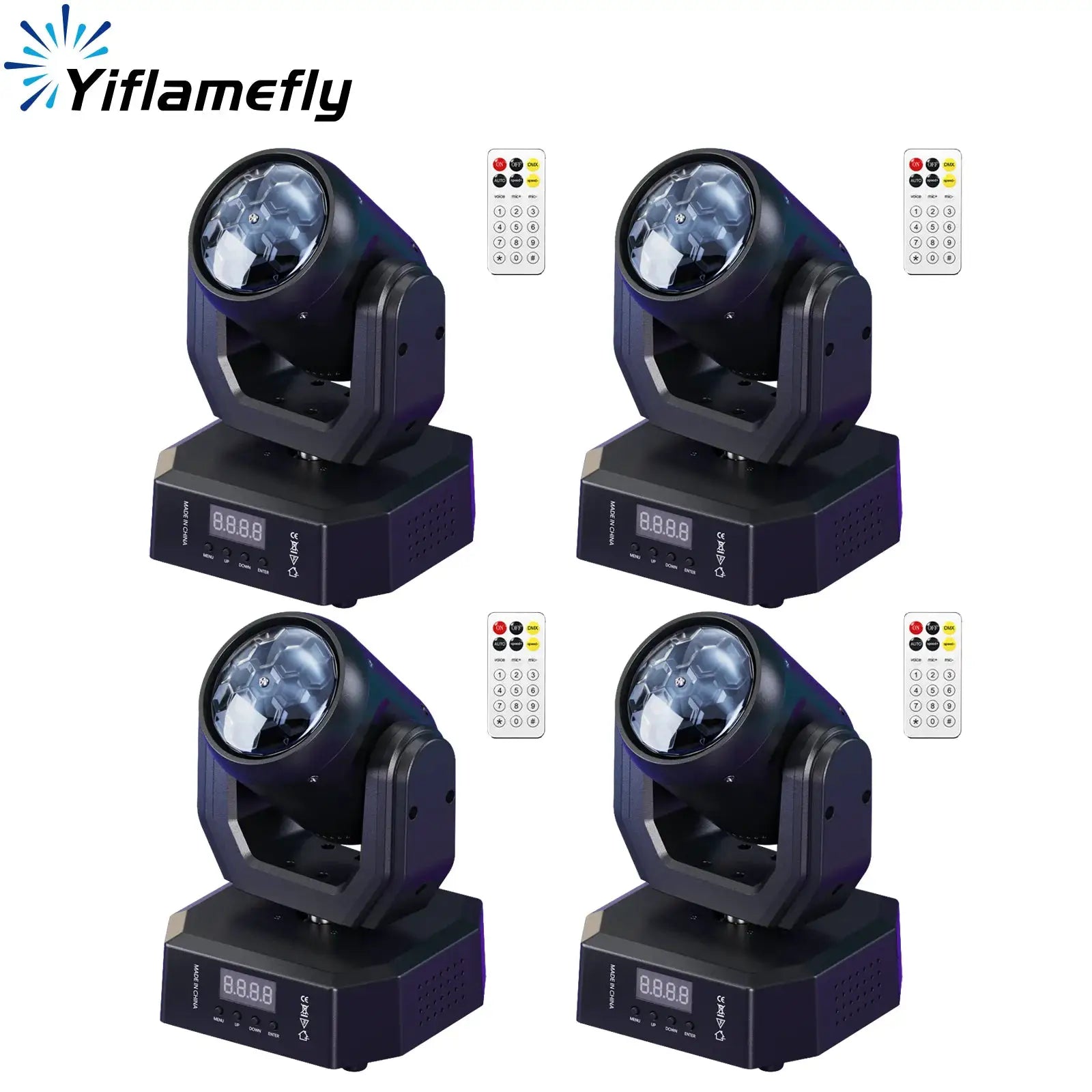 Yiflamefly 1/2/4Pcs Mini 30W Moving Head Beam Lights R/G/W/G/Y/Cyan LED Stage Lights With Magic Ball Effects For Party KTV Bar from PriceLows™