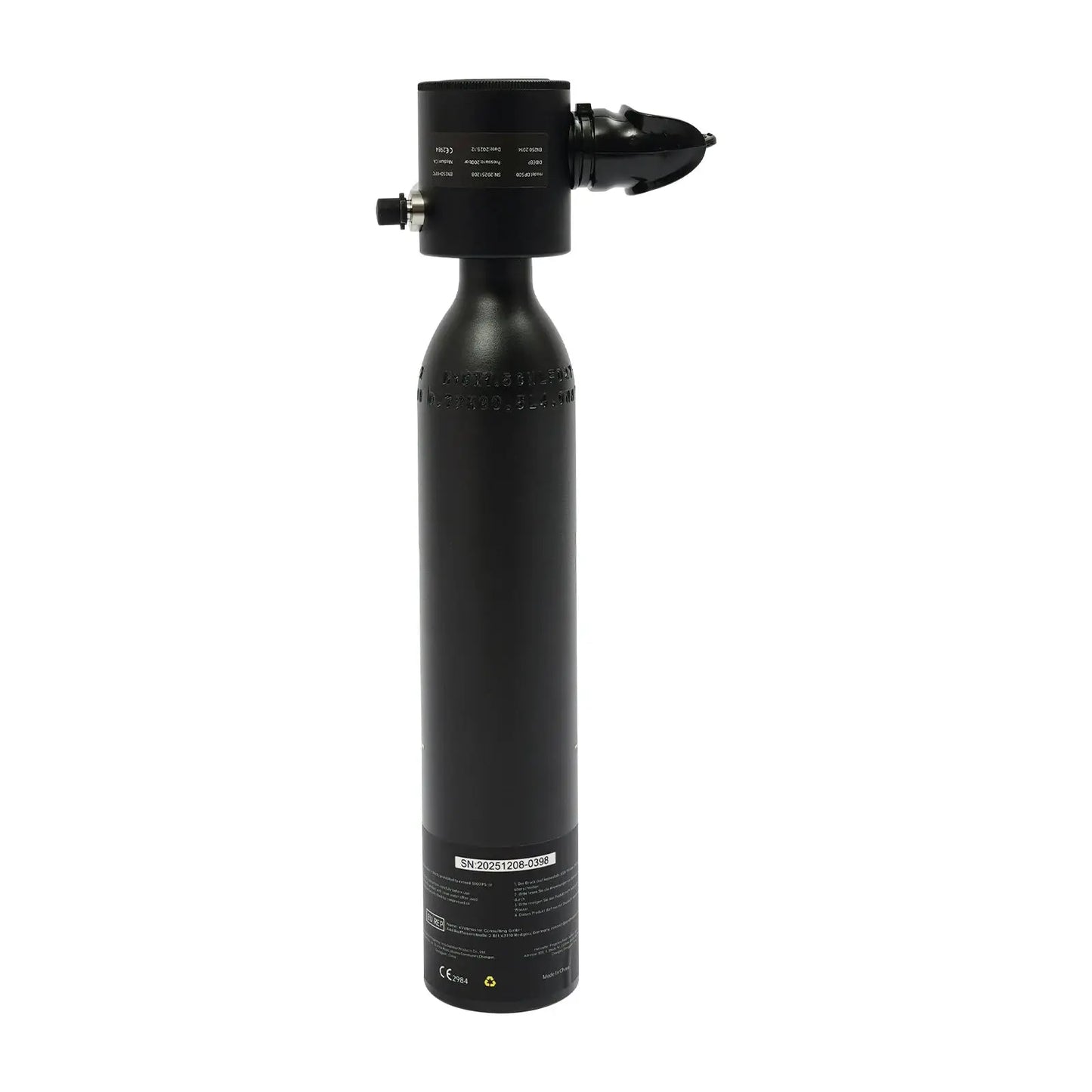 Mini Diving Tank Kit | 0.5L Cap | 200 Bar Working Pressure | With Pressure Gauge