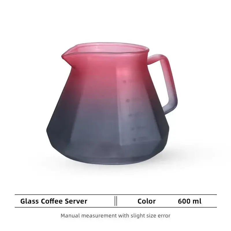 High Quality Luxury Handmade Borosilicate Glass Pour Coffee Tea Set Stainless Steel Coffee Filter Hand Drip Pot Percolators from PriceLows™