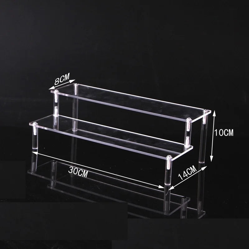 1-5 Tier Acrylic Display Stand Clear Display Riser Rack for Cupcake Perfume Doll Décor Organizer Amiibo Funko POP Figures DC05 from PriceLows™