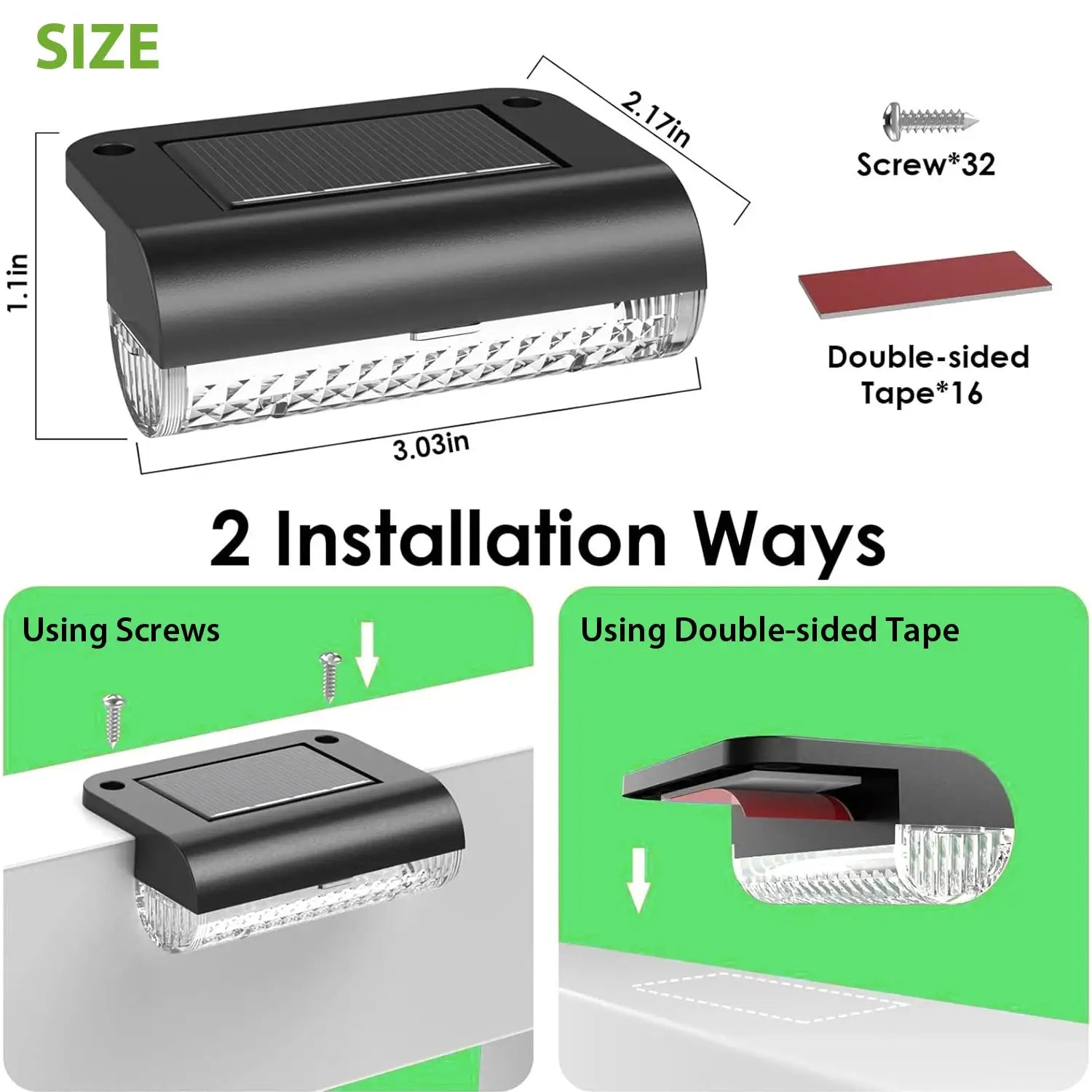 6/10 pcs Solar Step Lights Acrylic Whistle Shaped IP44, Auto LED Stair Fence Lights for Garden Deck Pathway, 12H Lighting from PriceLows™