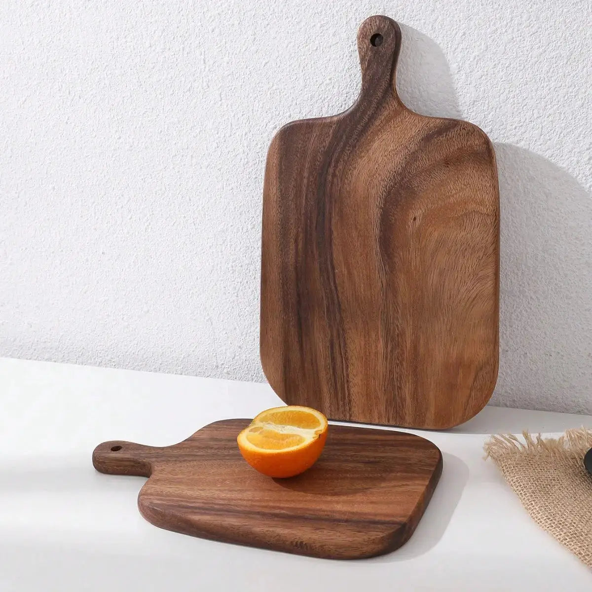 Acacia Wood Cutting Board | Rectangle Shape | Natural Finish | 1 Or 2 Pack