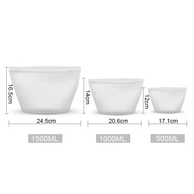 Reusable Silicone Food Storage Bags | Food Grade | Fridge Friendly | 1 Pack