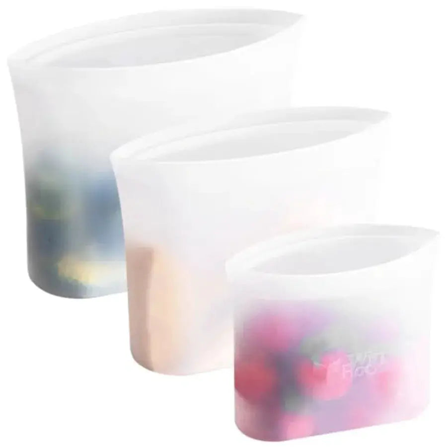 Silicone Food Storage Bags | 100 Percent Silicone | Stand Up Zip | Standard Size