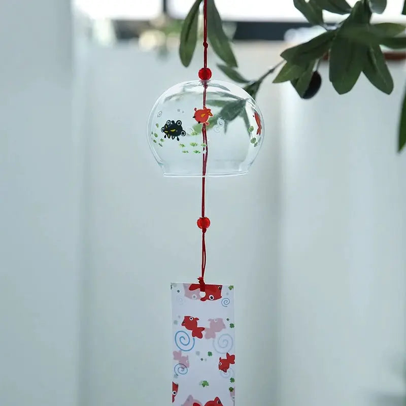 Japanese Windchime Huling Landscape Bell Glass Crystal Bell Wind Hanging Ornament Garden Landscape Japanese Wind Bell Decor 후우링 from PriceLows™