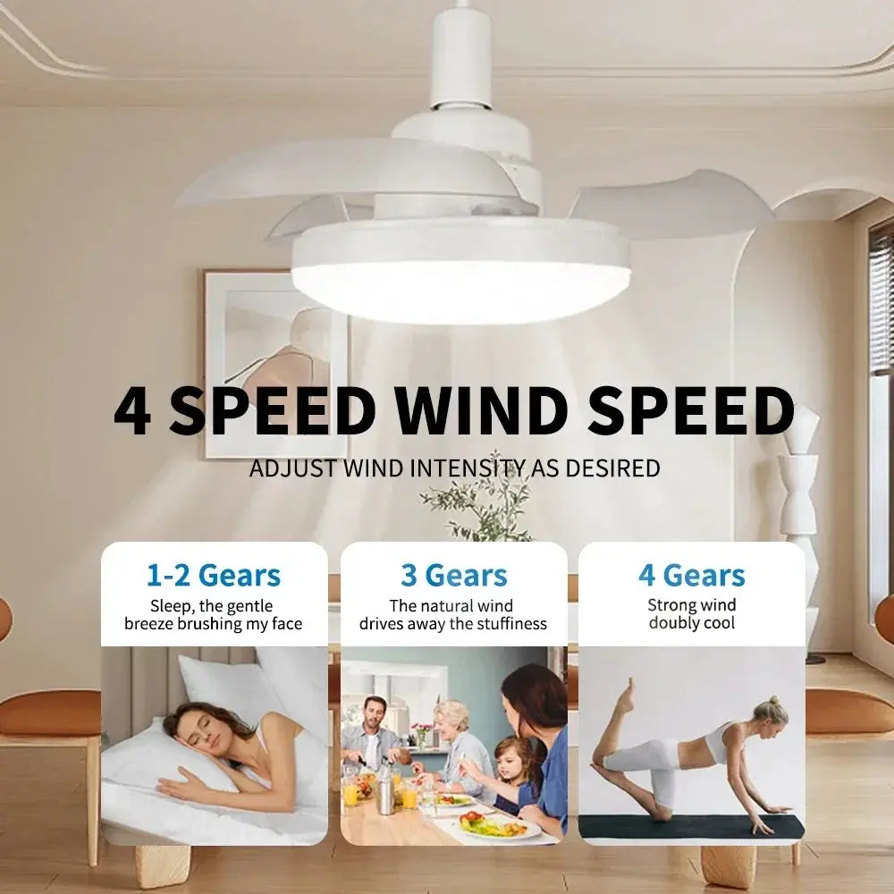 Ceiling Fan Light | E27 Base | Remote Control | 3-Speed Dimming