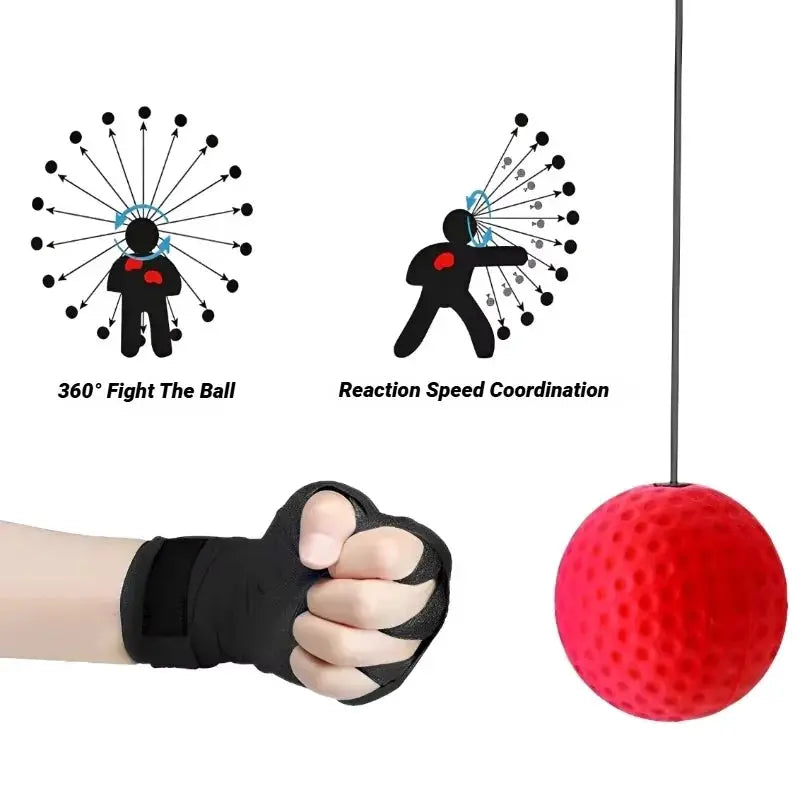Head Mounted Boxing Ball | 6 Cm | Pu | Reaction Training Gear