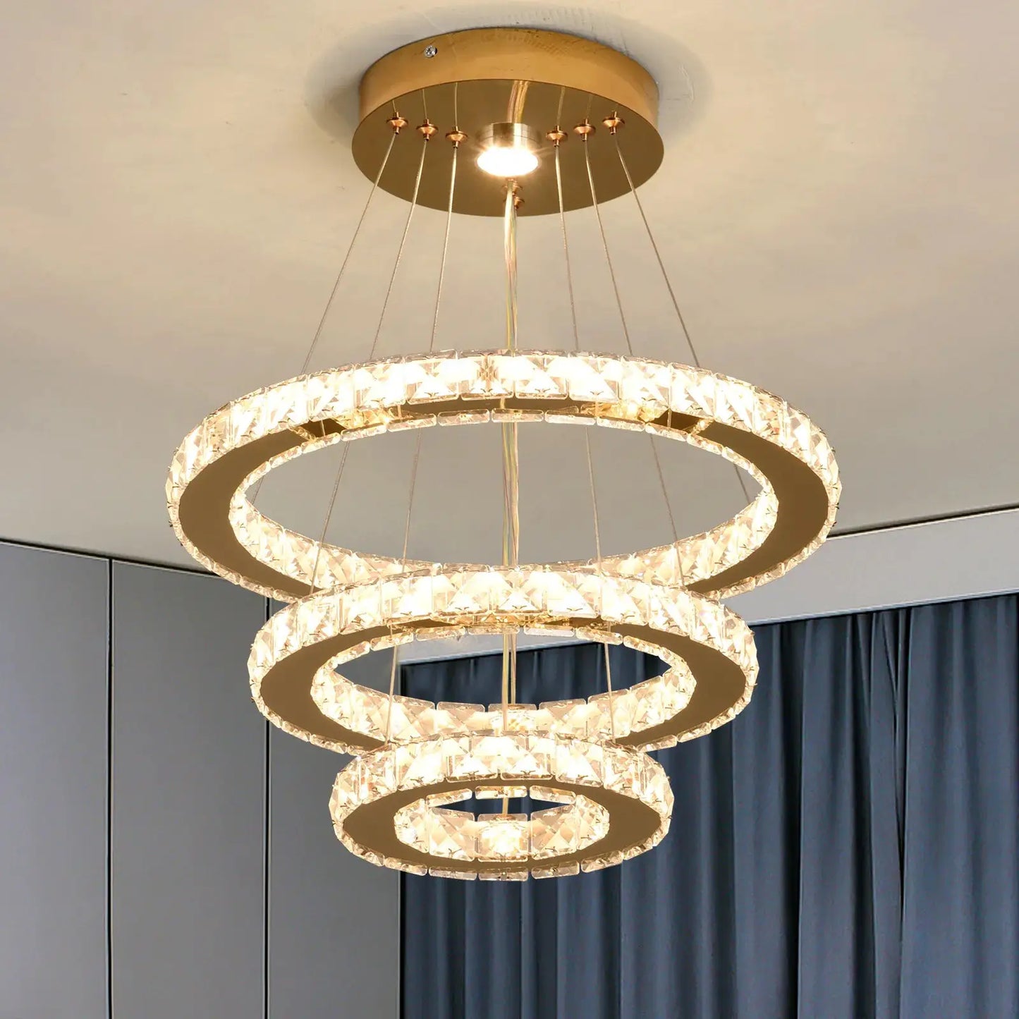 French luxury crystal chandeliers Hall living room Led ceiling lamp pendant ceiling light Room Kitchen Dining table decoration from PriceLows™