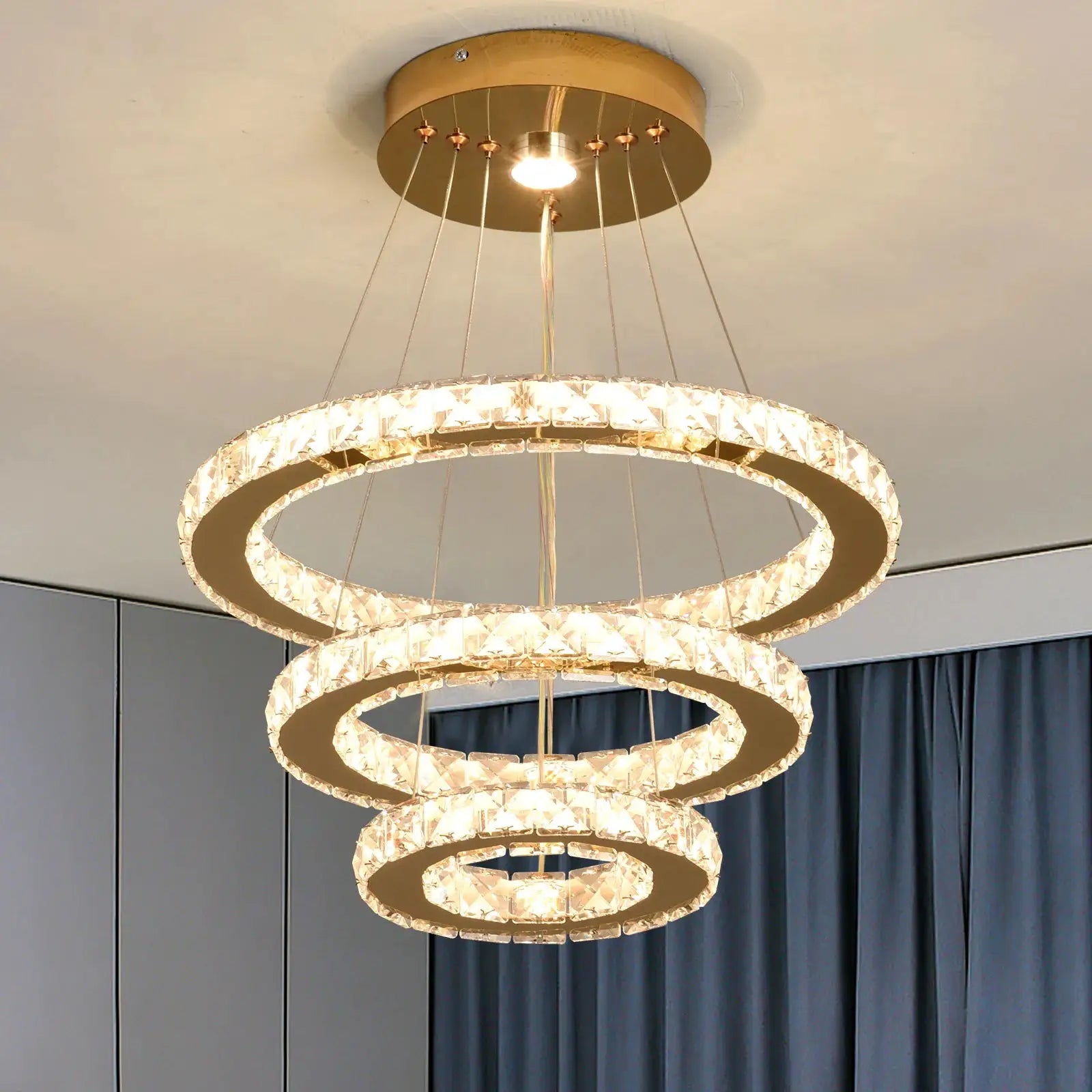 French luxury crystal chandeliers Hall living room Led ceiling lamp pendant ceiling light Room Kitchen Dining table decoration from PriceLows™