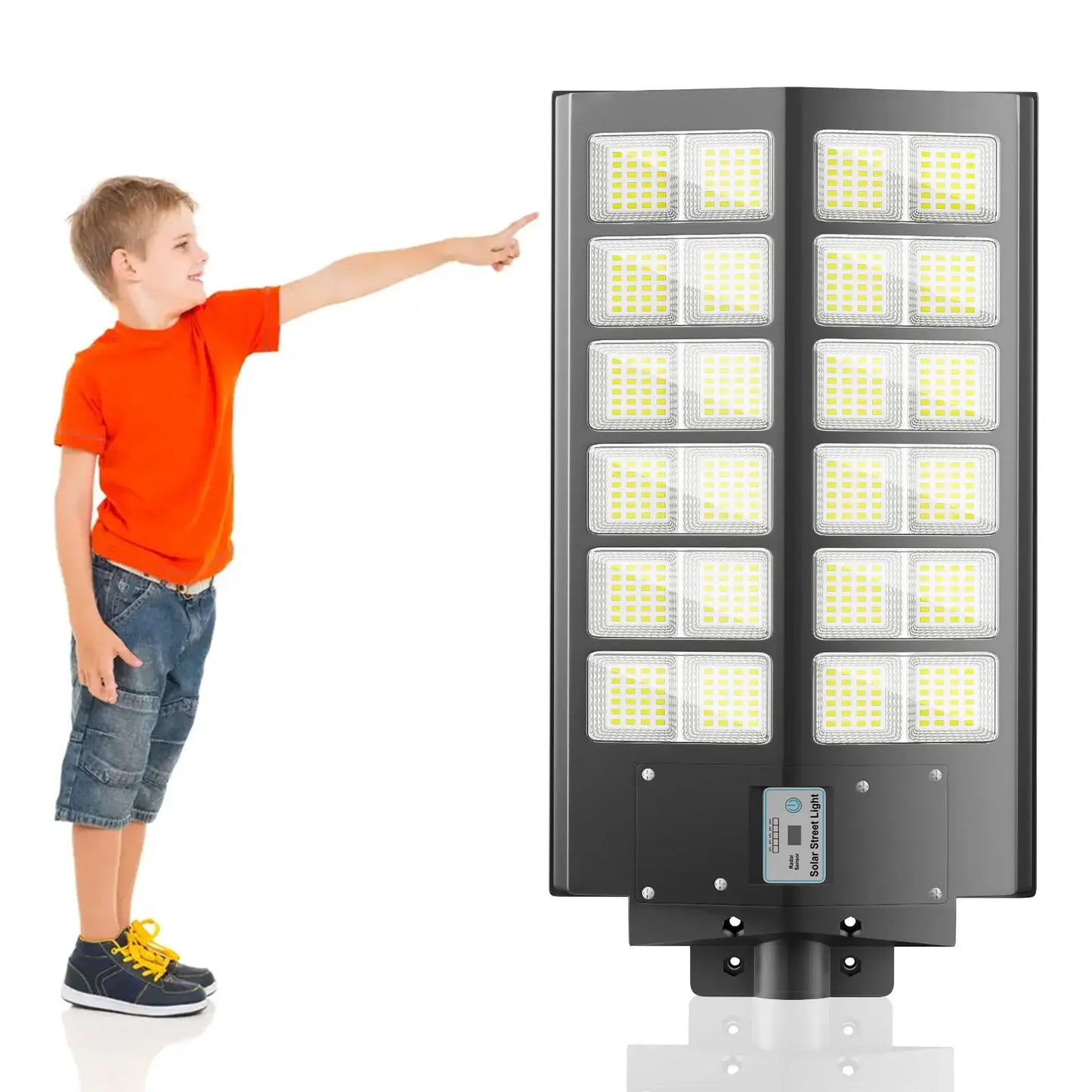 6000-watt waterproof solar street lights. Automatically turn on at dusk and are equipped with motion sensors. Suitable for comme from PriceLows™