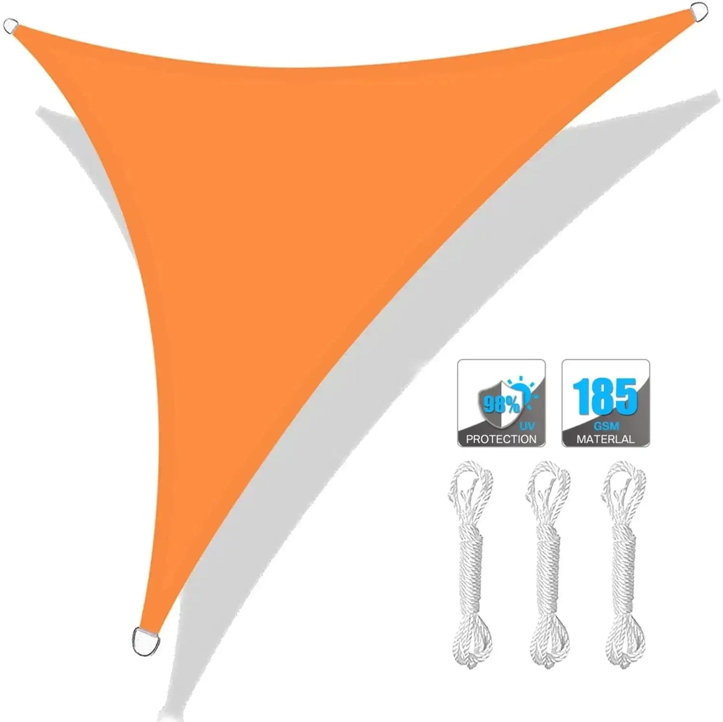 Triangle Sun Shade Sail | Waterproof HDPE | 5x5x5 Ft | Outdoor Patio Canopy
