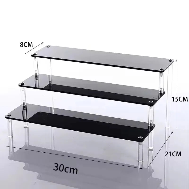 1-5 Tier Acrylic Display Stand Clear Display Riser Rack for Cupcake Perfume Doll Décor Organizer Amiibo Funko POP Figures DC05 from PriceLows™