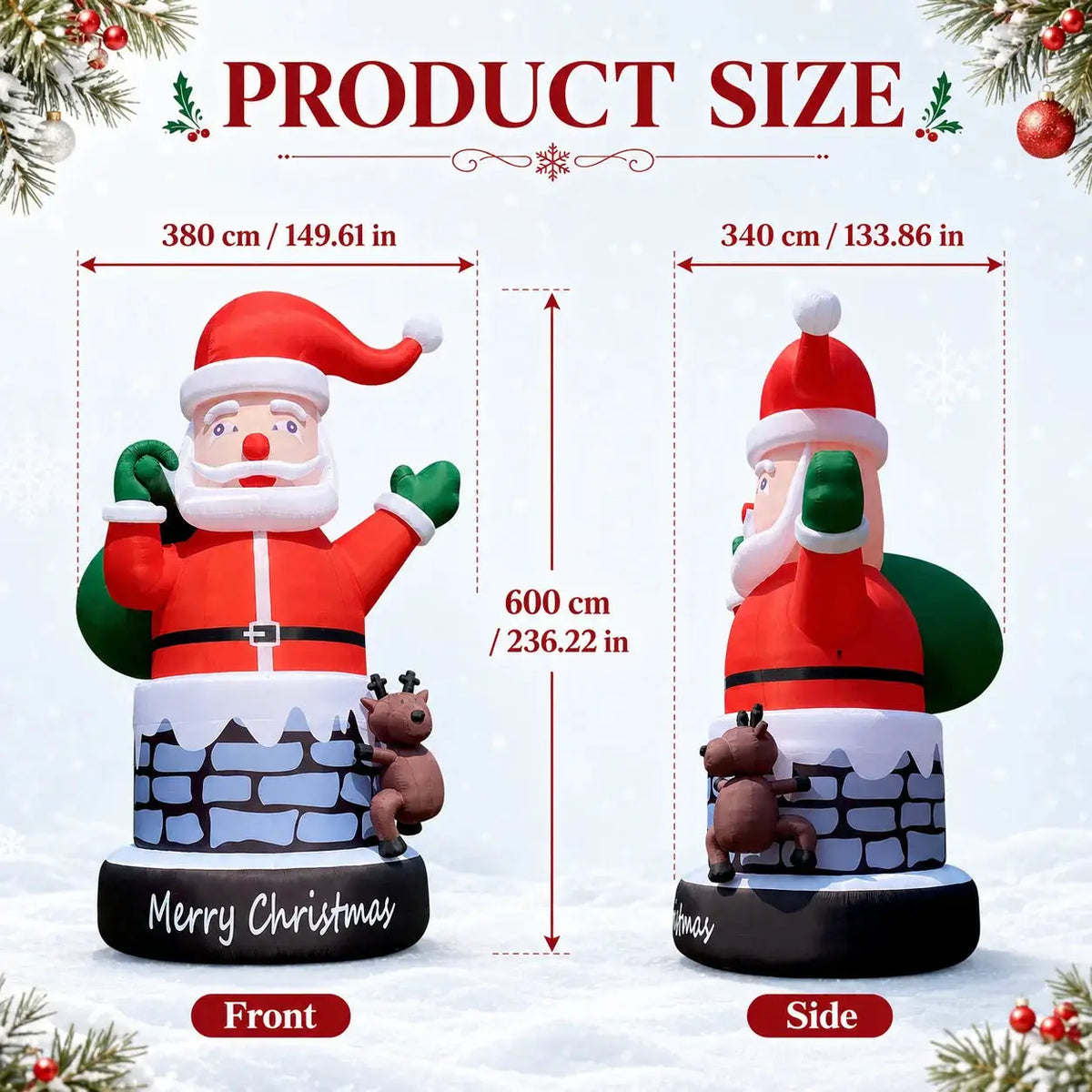 Giant Inflatable Christmas Chimney | 20 Ft Tall | Two Story