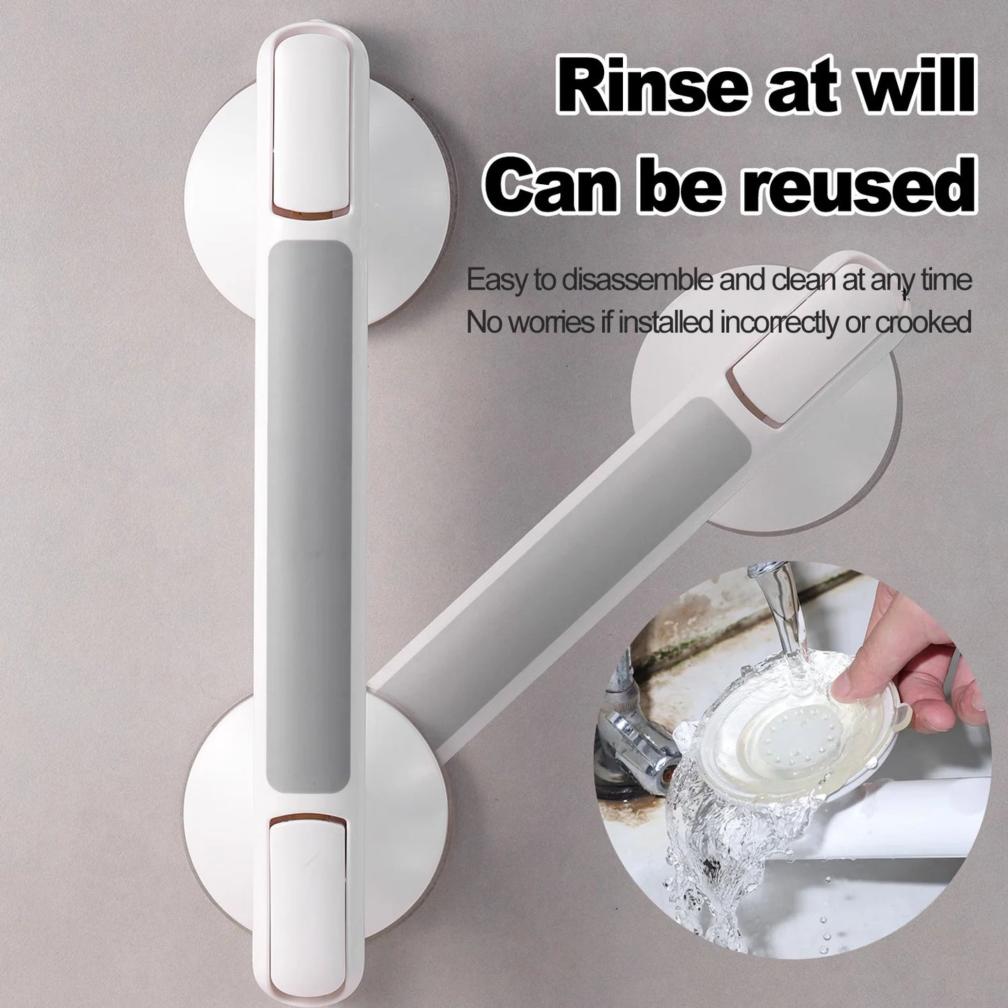 Shower Grab Bar | Suction Cups | Anti Slip | One Size