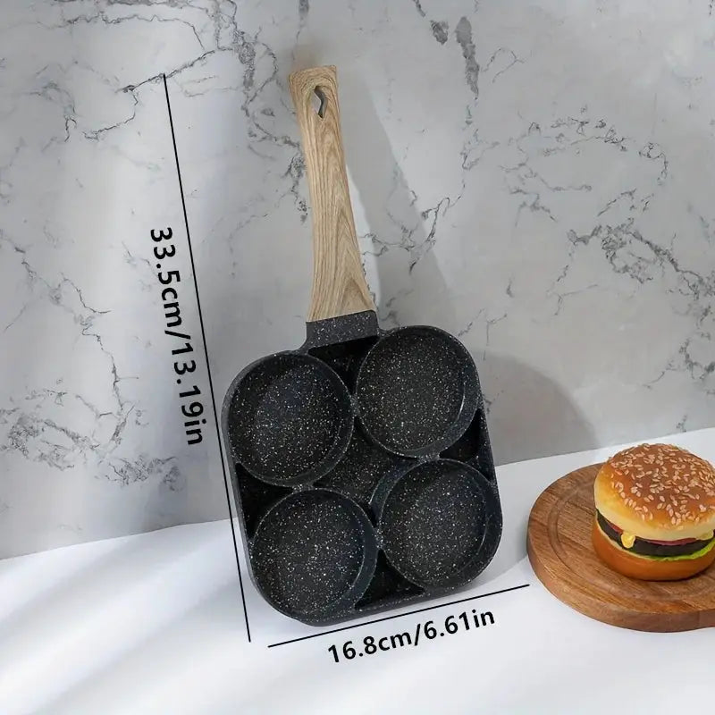 Nonstick Omelette Pan | Four-Hole Design | Induction And Gas Compatible | 1pc
