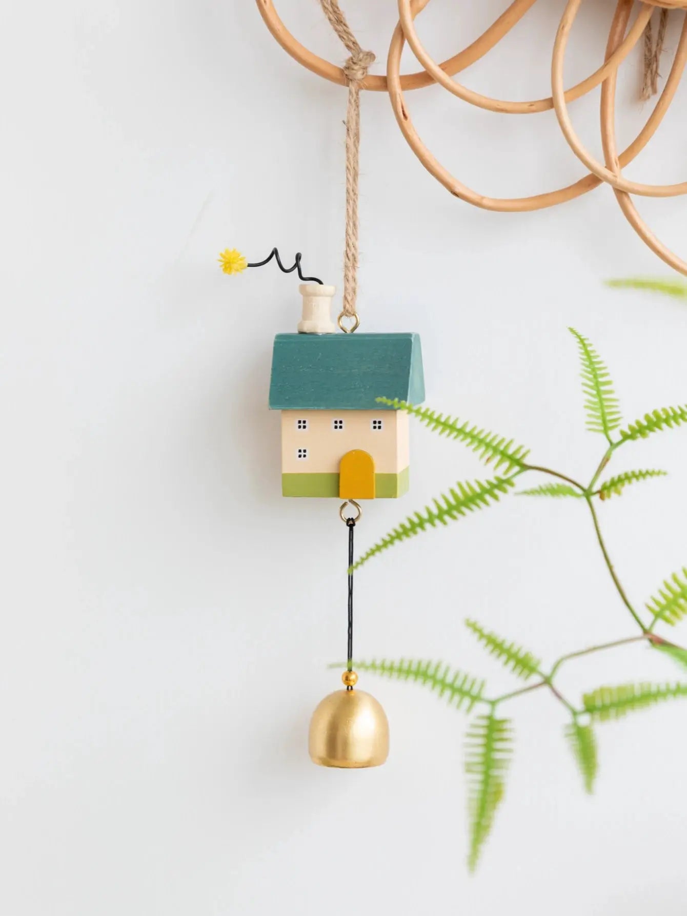 Cute Little House Wind Chimes Creative Doorknob Bell Hanging Decoration Bedroom Window Garden Outdoor Shop Decor Birthday Gift from PriceLows™