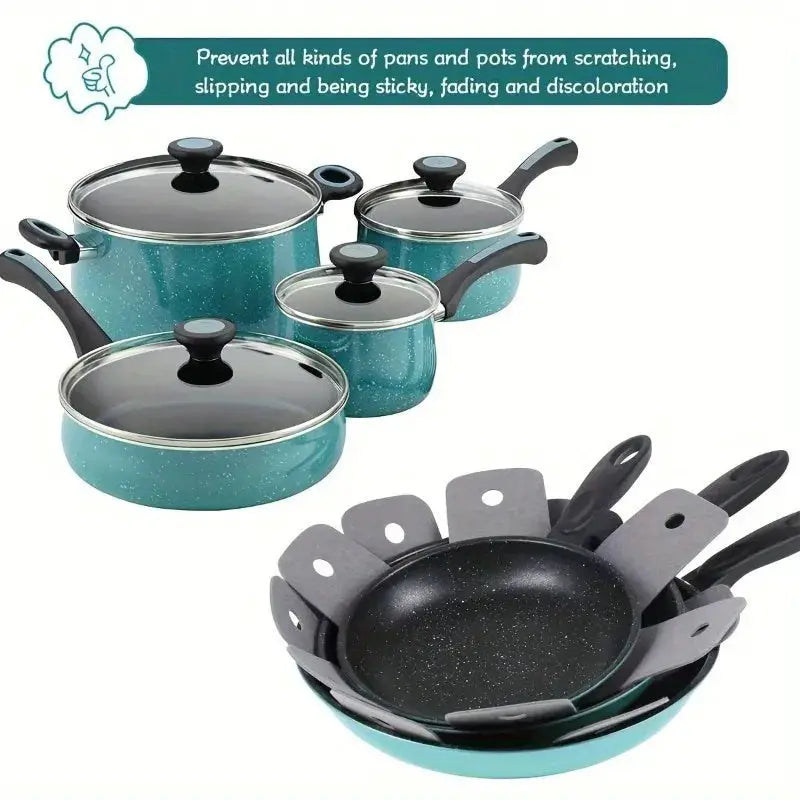 Pot And Pan Protectors | 12 Piece Set | Four Sizes | Stacking Separator Pads