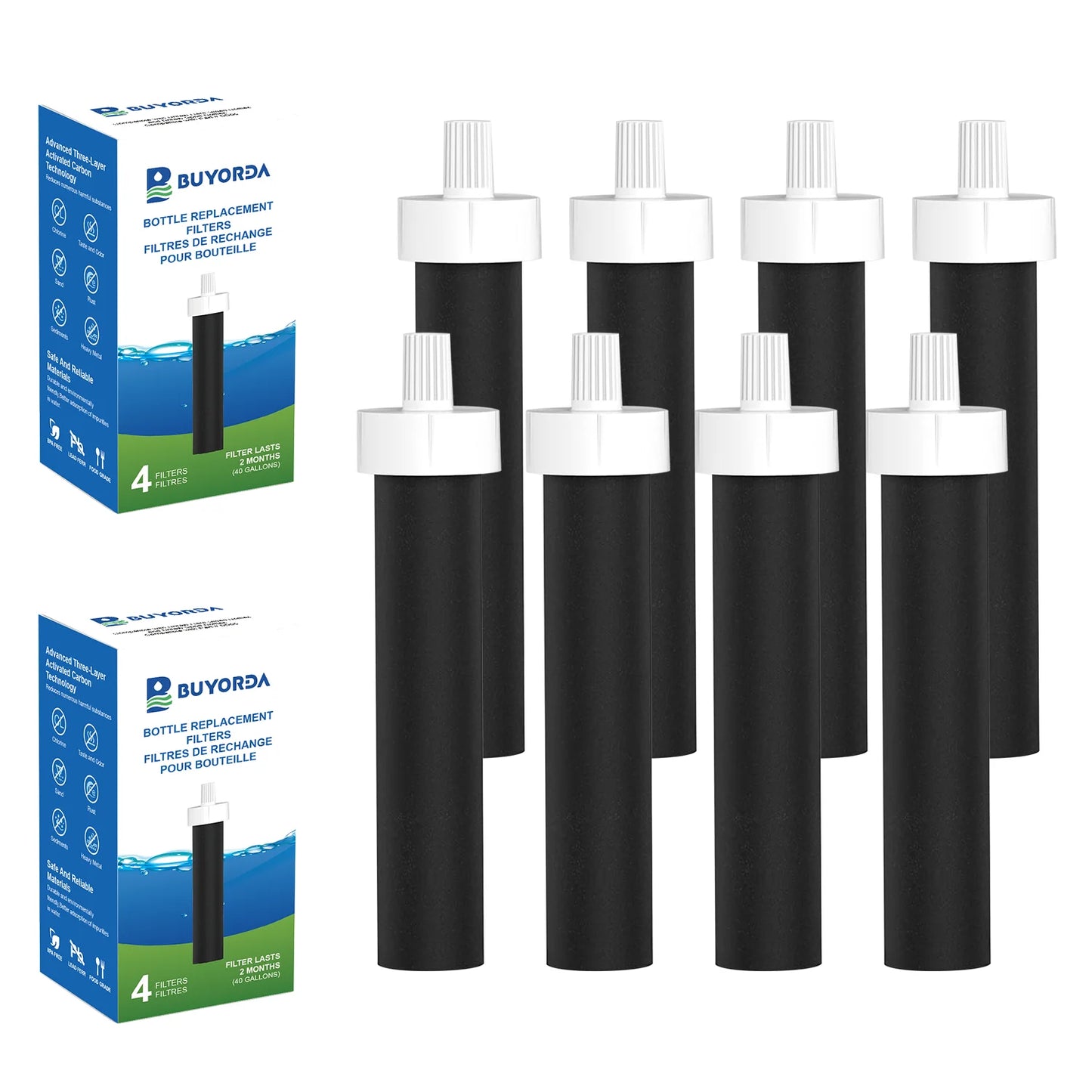 Water Bottle Filter Replacement for Brita BB06 Compatible with Brita Hard Sided and Sport Bottle Filter Long Lasting Clean 8PACK from PriceLows™