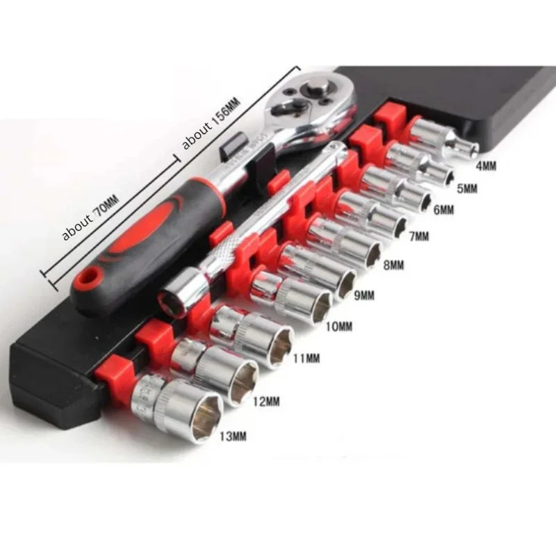 12Pcs Wrench Socket Tool Set Motorcycle Bicycle Car Repair Hand Tools Kit Auto Maintenance Hardware from PriceLows™