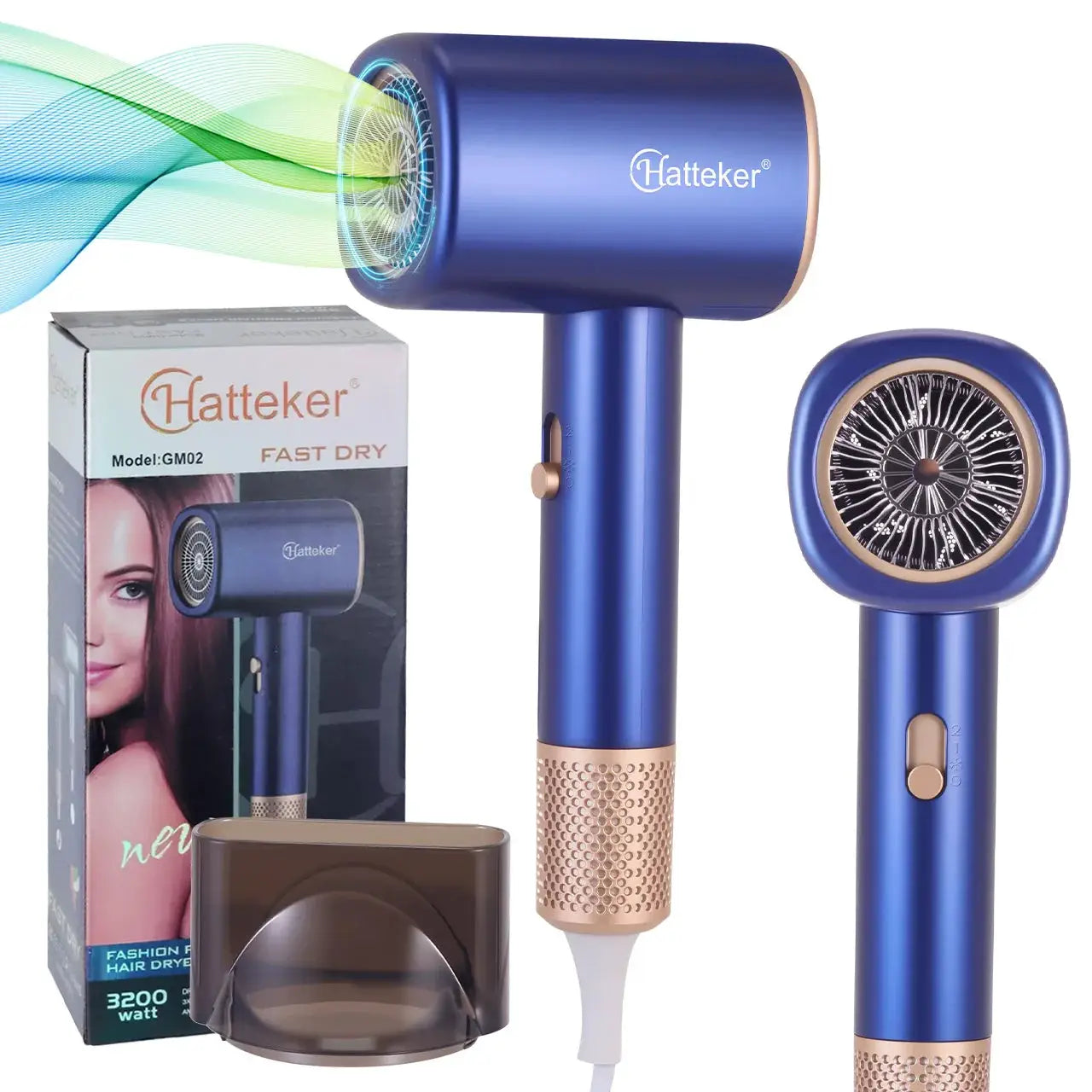 Wall Mounted Hair Dryer | 2000W Professional | Ceramic Anion Technology