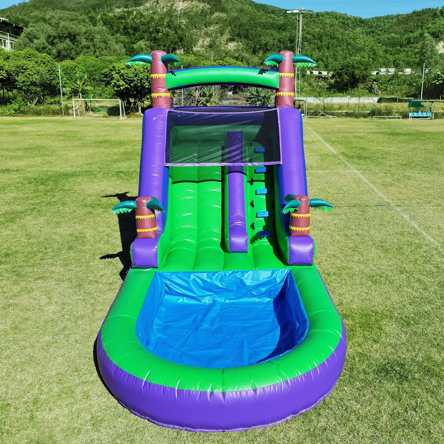 Inflatable water slide, Commercial Bounce House with Water Slide PVC and a 1100W Air blower 21ft/6.4M from PriceLows™
