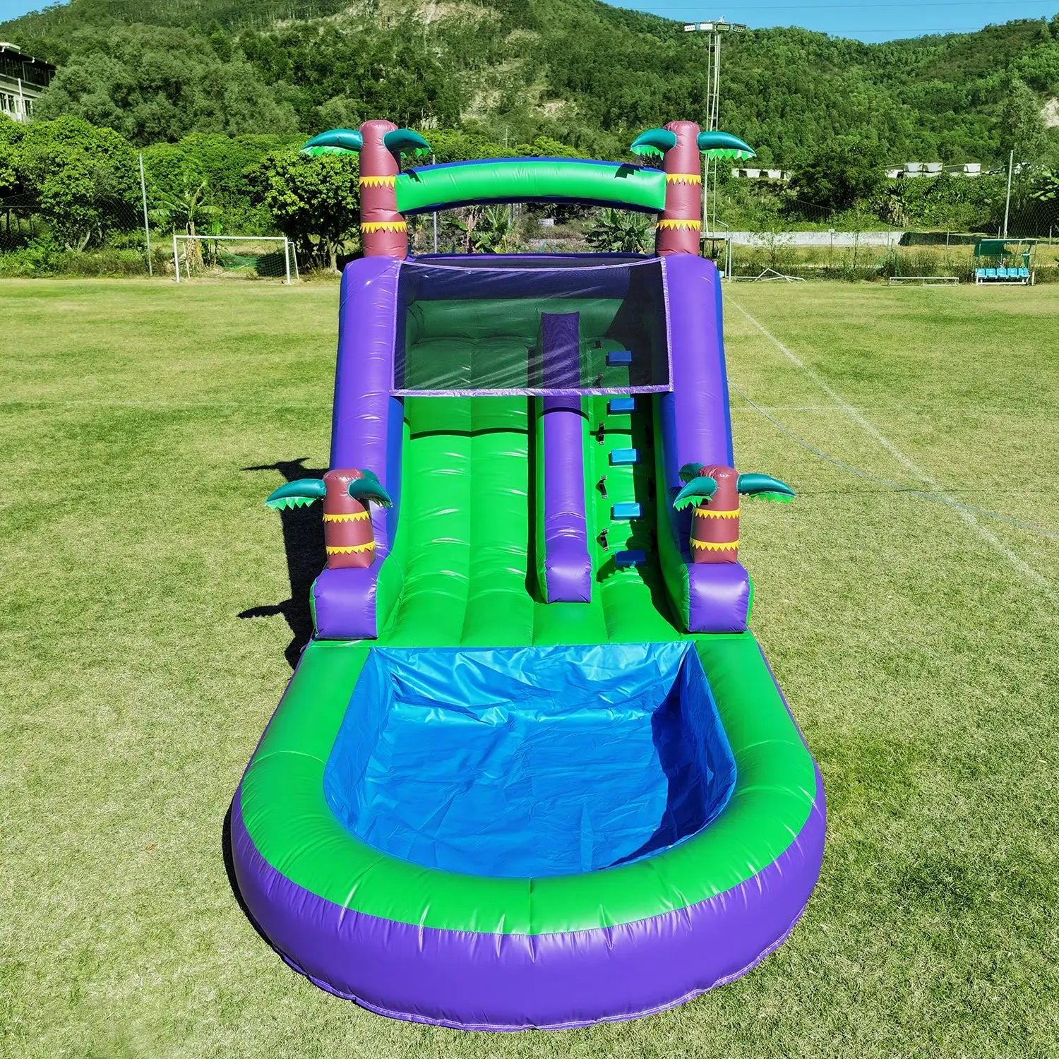 Inflatable water slide, Commercial Bounce House with Water Slide PVC and a 1100W Air blower 21ft/6.4M from PriceLows™