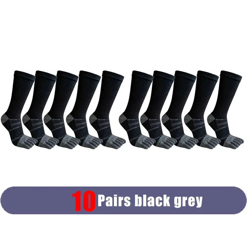 Compression Toe Socks | Cotton Blend | Crew Fit | Five Finger Design