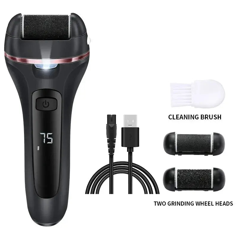 Electric Callus Remover Professional Foot File Grinder Pedicure Machine Rechargeable Heel Cracked Dead Skin Scrubber 3 Heads from PriceLows™