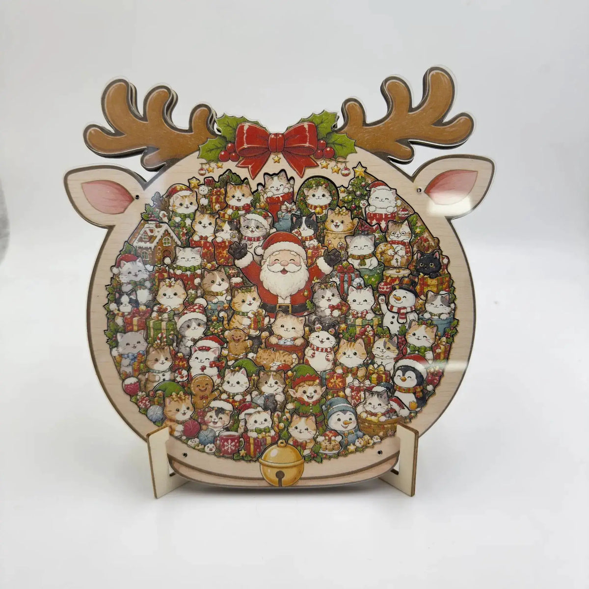 Cat Shaped Wooden Puzzle | Jigsaw Art | Holiday Gifting