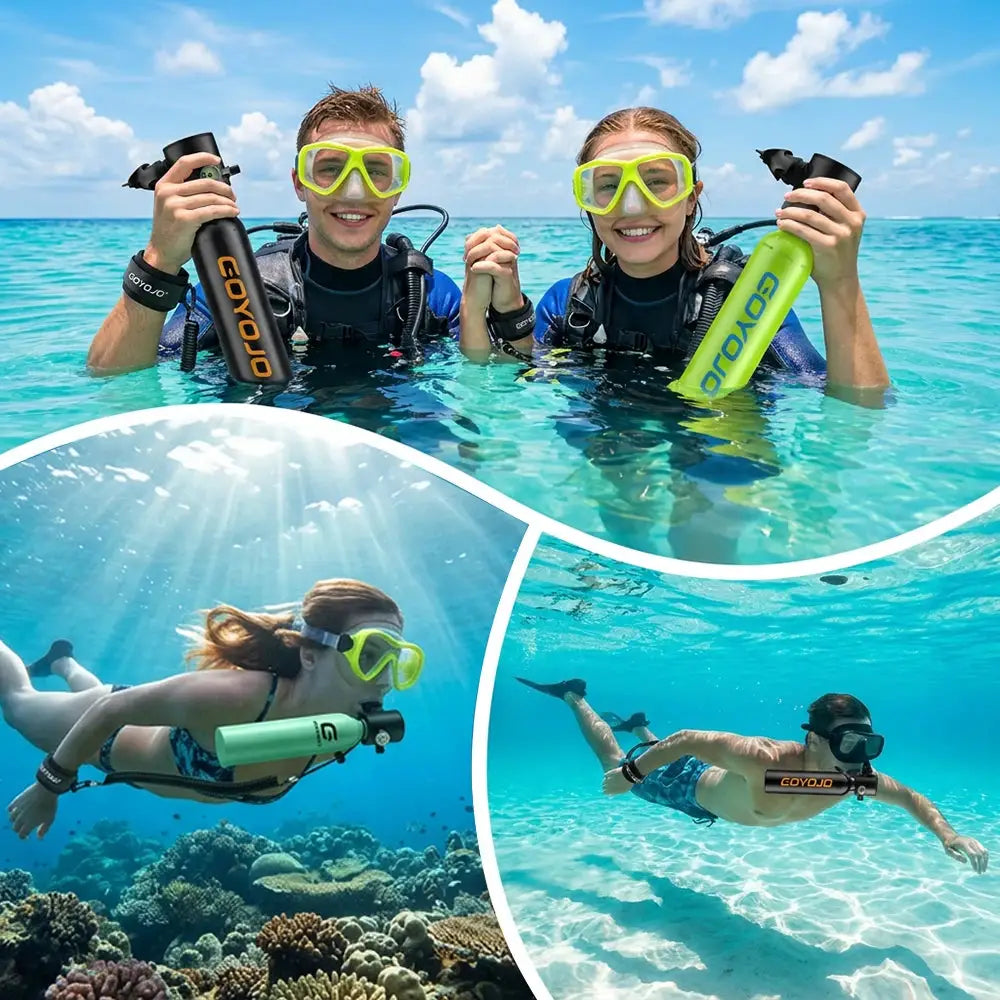 Mini Scuba Tank | 0.5L Capacity | Emergency Backup Air | Reusable Diving Tank
