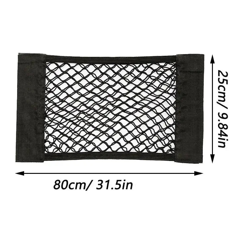 Car Back Rear Trunk Storage Net Seat Elastic String Net Magic Sticker Mesh Storage Bag Interior storage network from PriceLows™
