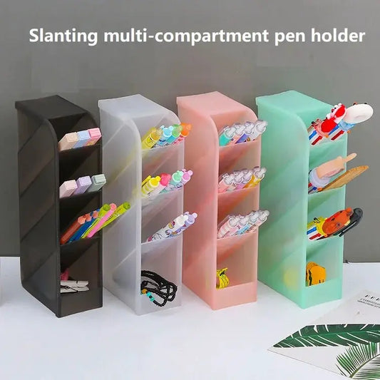 Desk Pen Organizer | Plastic Matte Finish | Square Shape | ZBT02 from PriceLows™