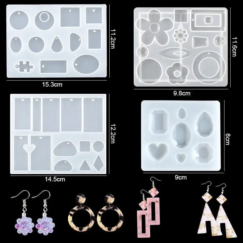 Silicone Resin Jewelry Molds | Mixed Styles | UV Casting Tools | DIY Craft Set