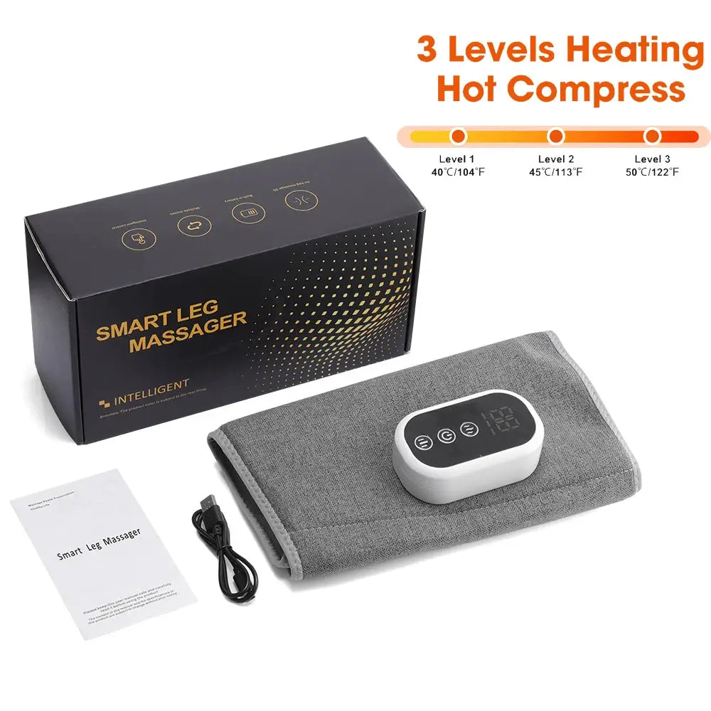 Air Pressure Leg Massager | 360 Degree Full Wrap | Heated Compression