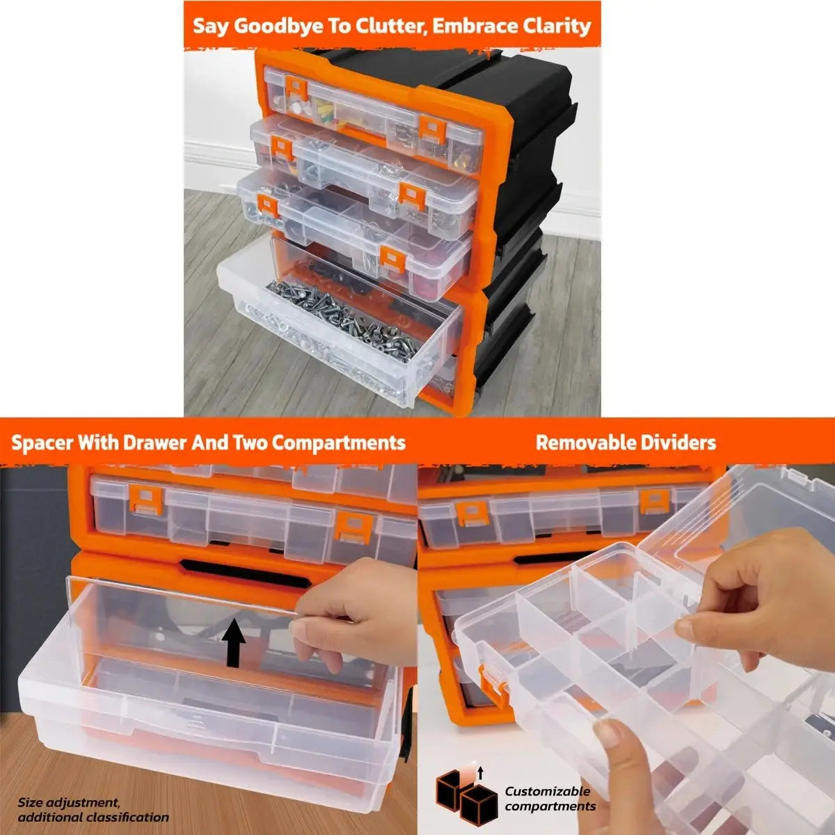 5/16/28/36 Drawers Storage Cabinet Tool Box Bin Chest Case Parts Organizer Divider, Utility Shelves from PriceLows™