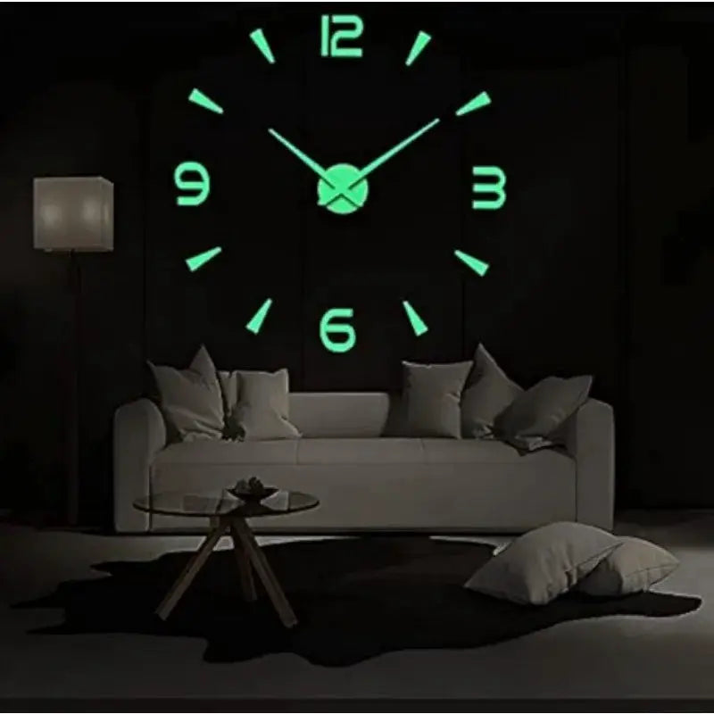 Simple LED wall clock with night light function, silent, modern decorative digital wall clock, DIY 3D digital wall clock from PriceLows™