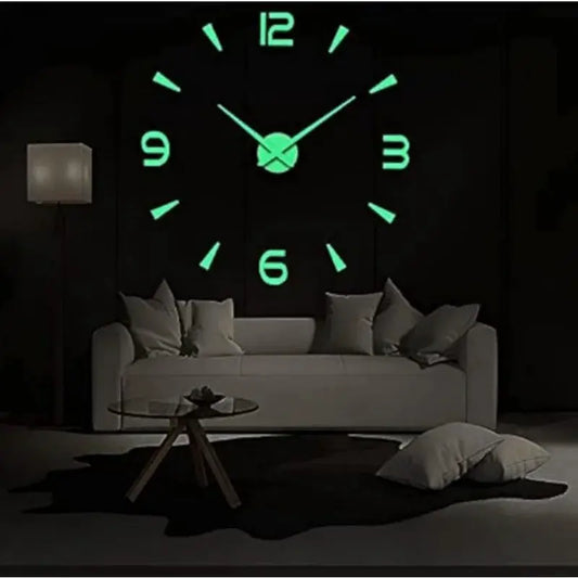 Simple LED wall clock with night light function, silent, modern decorative digital wall clock, DIY 3D digital wall clock from PriceLows™