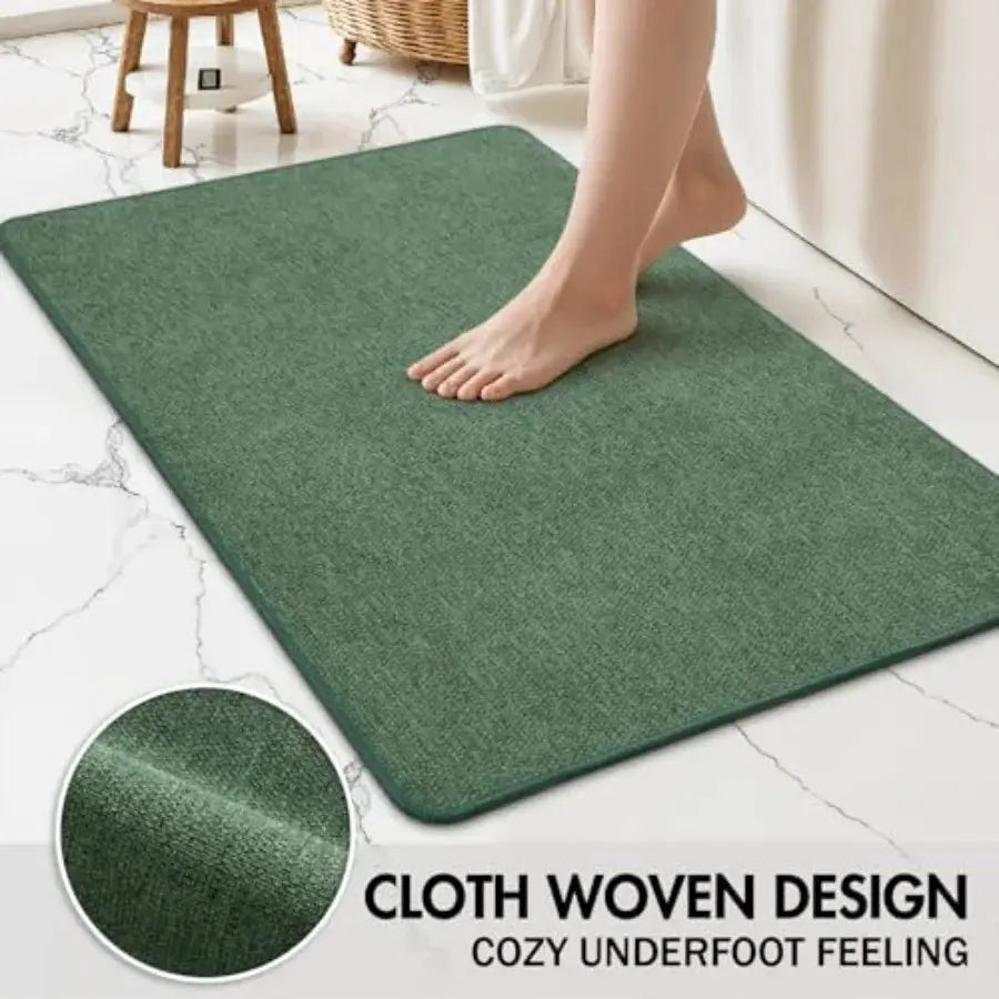Set of 2 Ultra Thin Bathroom Rugs Rubber Bath Mats for Bathroom Non Slip Quick Dry Absorbent Bath Rug Machine Washable Fit Unde from PriceLows™