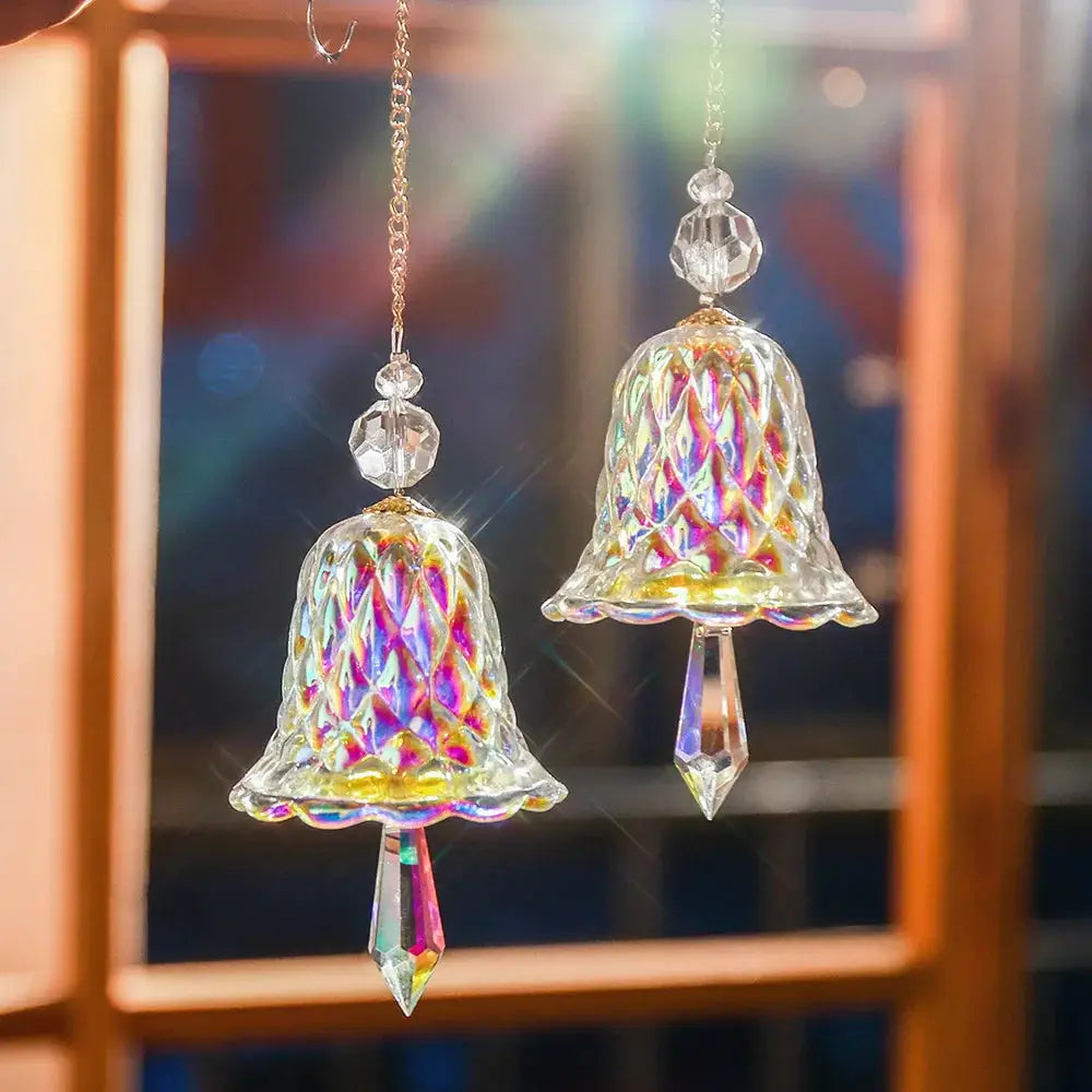 Rainbow Crystal Wind Chime Window Hanging Bell Glass Pendant Sun Catcher Christmas Decoration Home Decoration Garden Decoration from PriceLows™