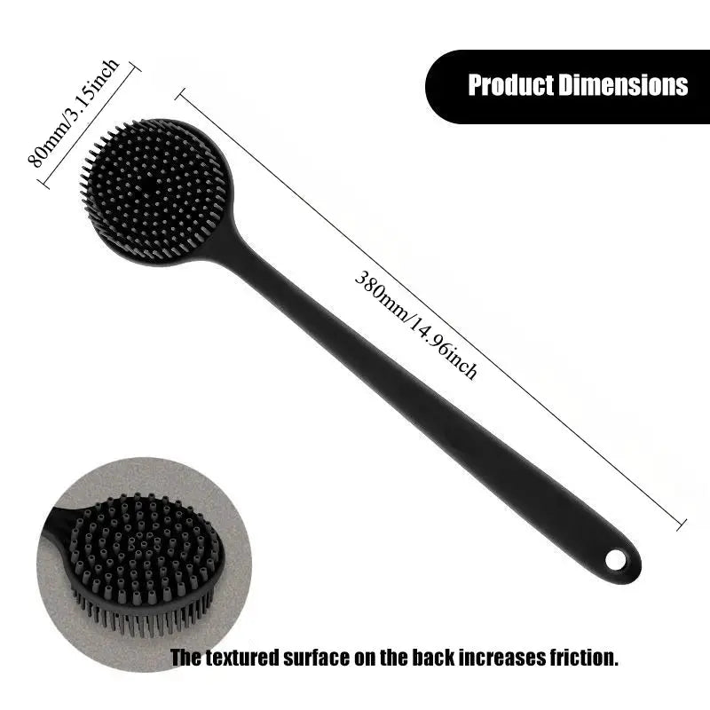 Back Scrubber | Long Handle | Soft Silicone | 380mm Length