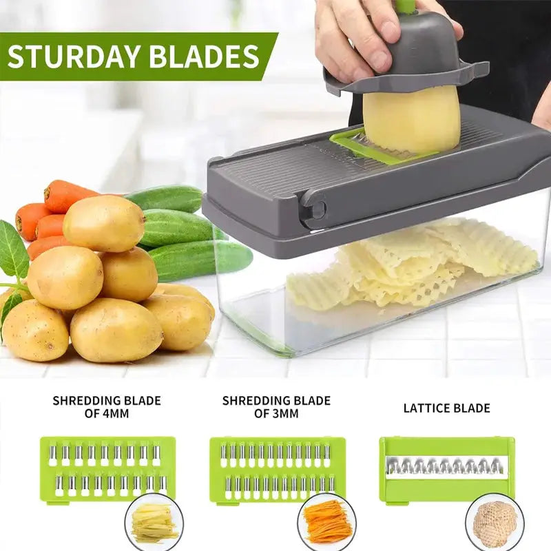 Safe Vegetable Cutter, Valentine's Day Gift Idea for Home Cooks. 33cm, Practical & Caring Present from PriceLows™