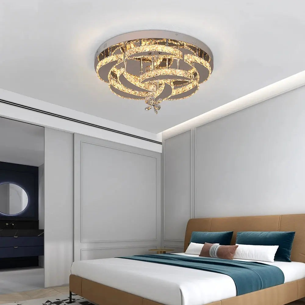 Crystal Ceiling Lamp Led Chandelier Modern Penadant Lighting Fixture For Living Dining Room Bedroom Decorate Lustre RC Dimmable from PriceLows™