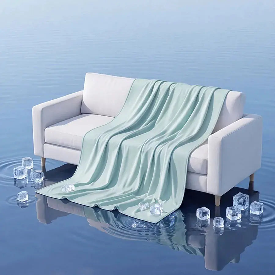 Summer Ice Silk Cooling Blanket | Lightweight Breathable | Multi Color