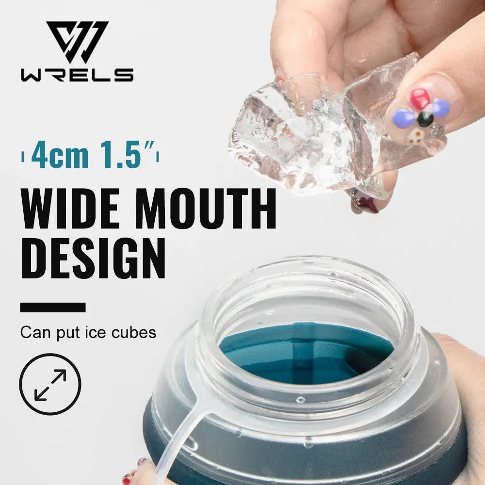 WRELS 500ML TPU Soft Folding Water Bottles BPA-Free Collapsible Sports Flasks for Hiking Climbing Camping Running Bottle from PriceLows™
