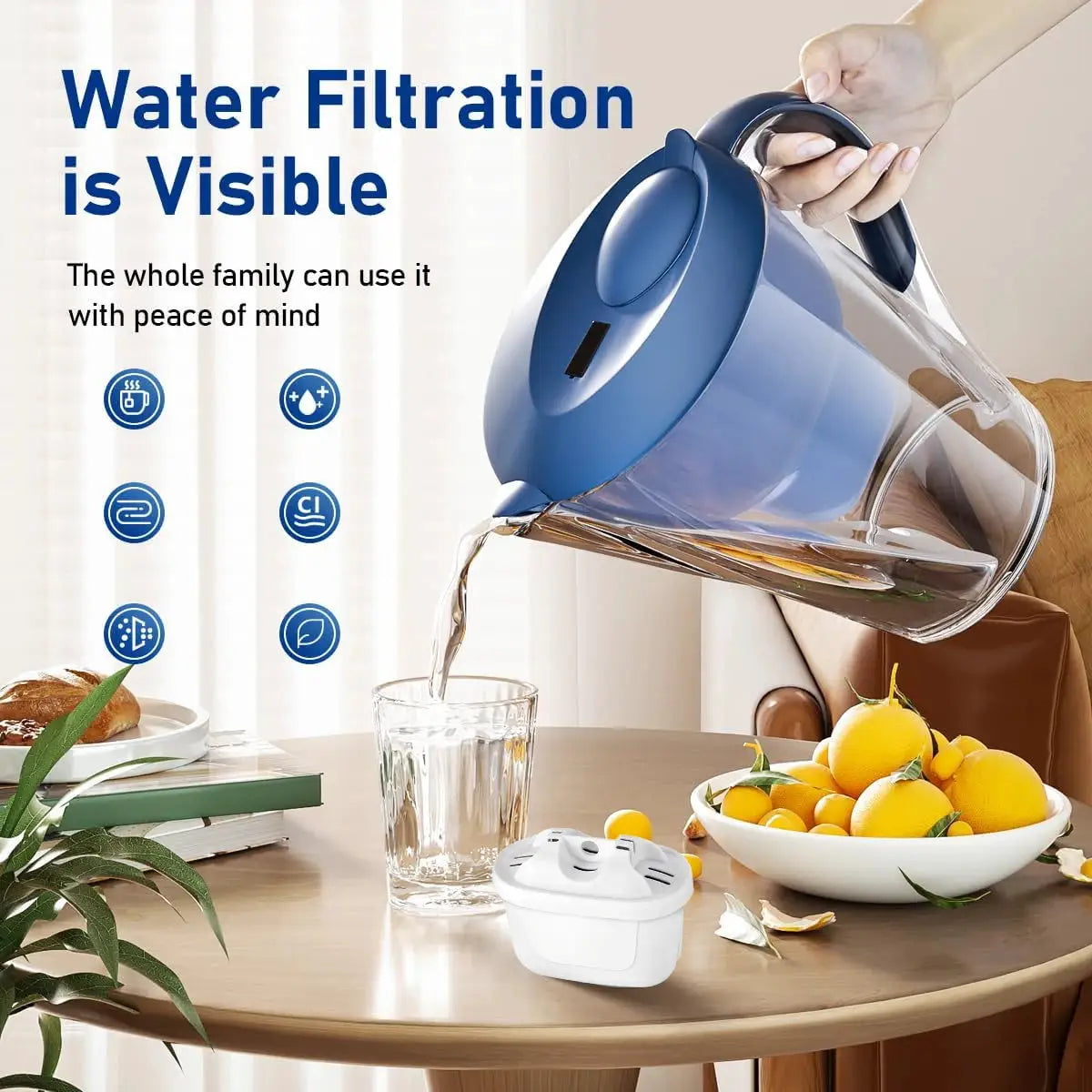 3/6pcs Tüv Süd Water Filter Cartridges Compatible with Brita® Marella® Kanne Brita® Kettle, Water Filter Replacement from PriceLows™