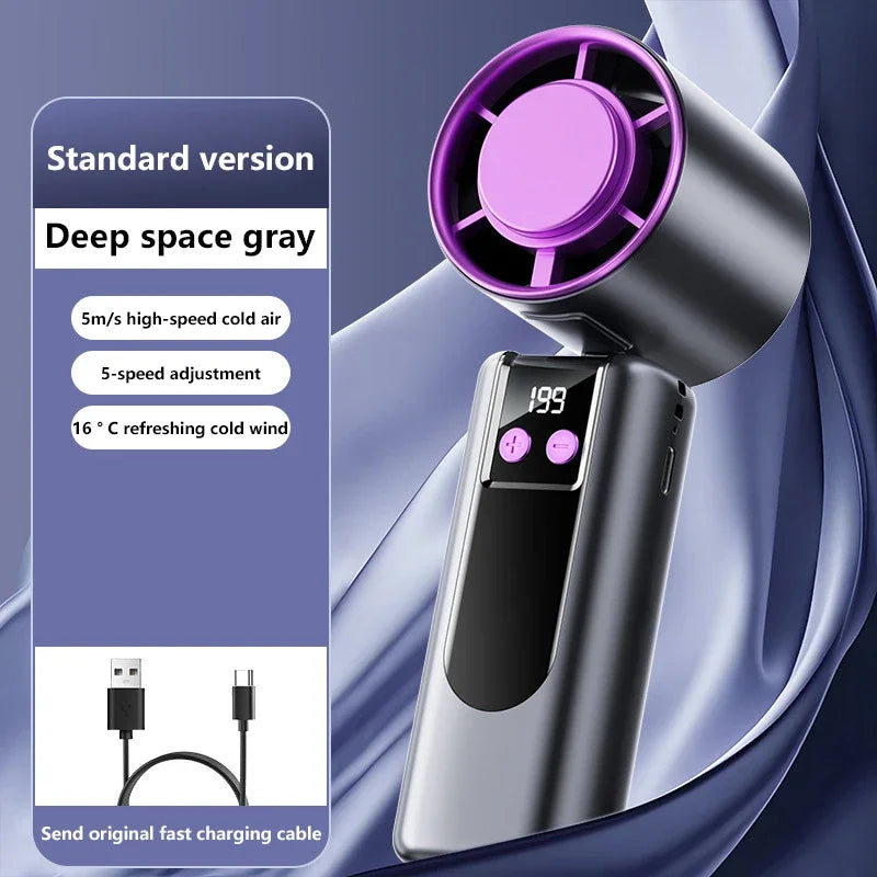Lenovo Portable Fan | Usb Charging | Digital Display | Handheld