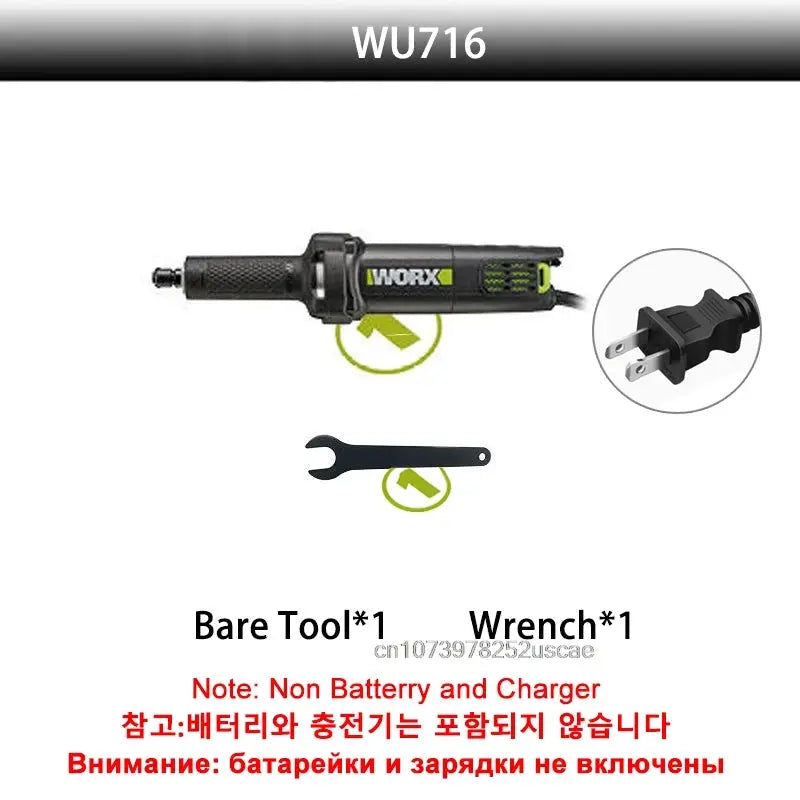 WORX AC/220V WU716 550W Straight Grinder Brushless Die Grinder Electric Engraving Polishing Tool Cordless Grinding Machine from PriceLows™